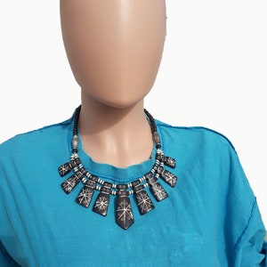 Vintage Handmade Tuareg Bone Necklace, Tribal Neckalce, Berber Necklace, Berber Jewelry, Ethnic Pendant
