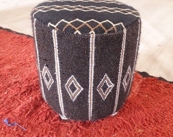 Moroccan pouf from goat hair