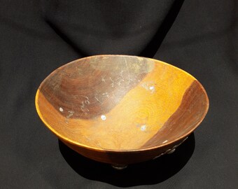 Large Vintage African Tuareg Hand Carved Wooden Milk Bowl, Decorative Bowl