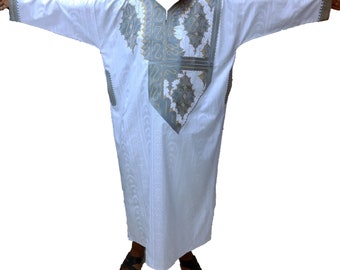 Handmade Tuareg Men kaftan, Berber Djellaba Abaya Gandoura, Traditional Moroccan kaftan with pant