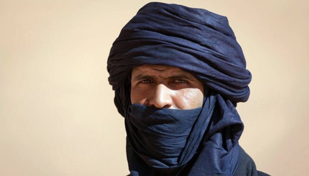 Genuine Black Tuareg Scarf, Tuareg Tagelmust, Moroccan Head Wrap ...