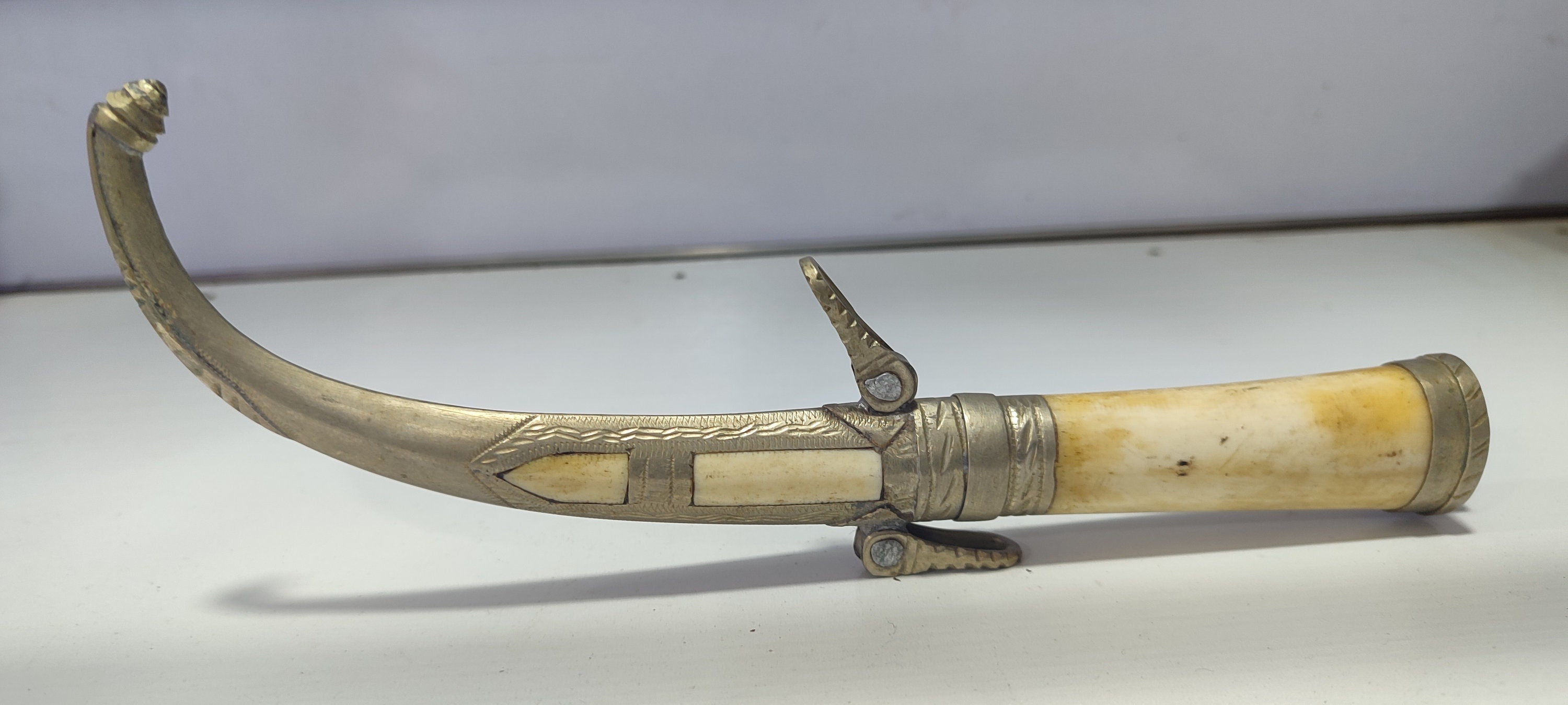 Vintage Engraved Berber Koumya Dagger: Moroccan Islamic Jambiya - Etsy