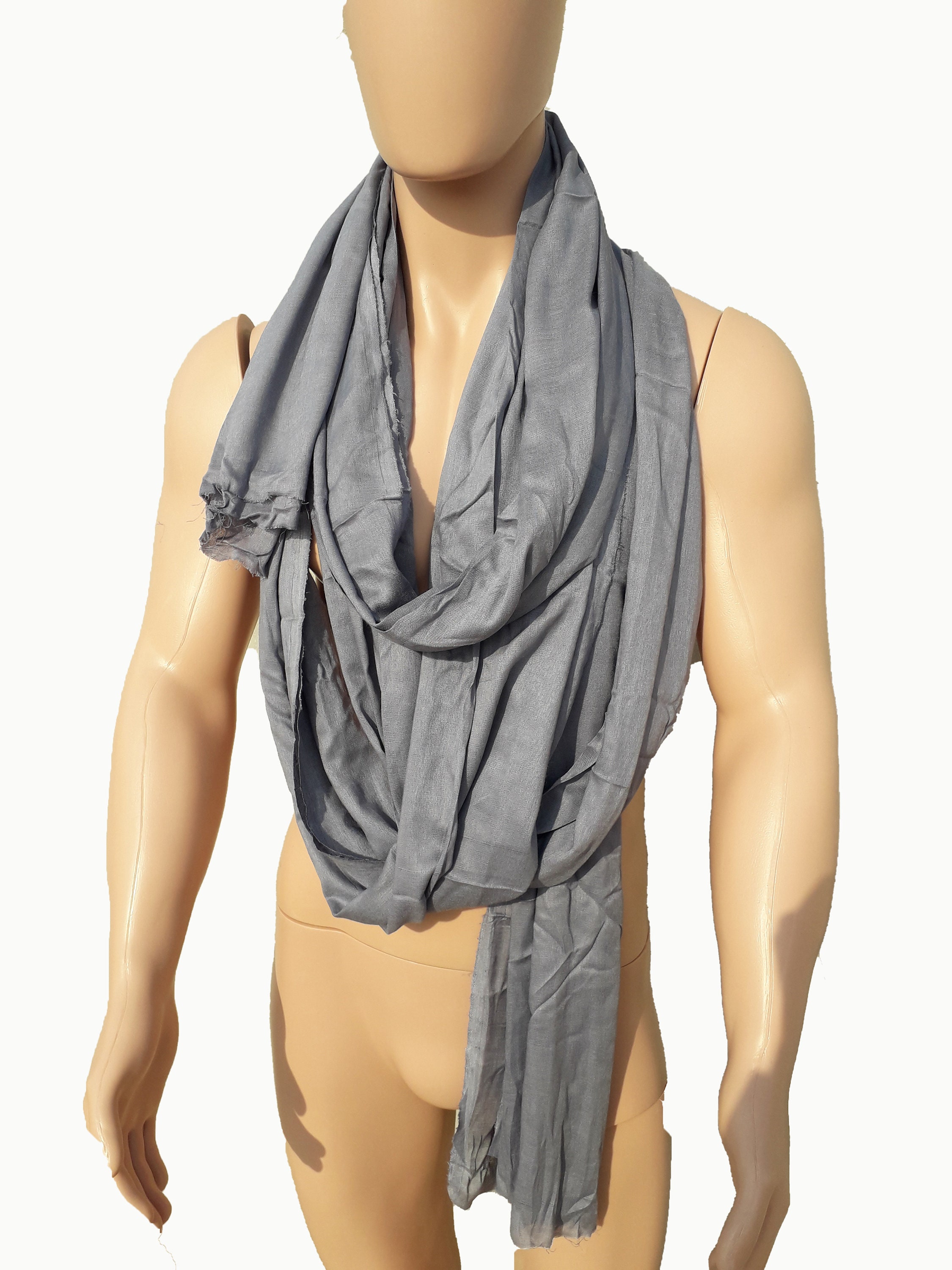 Grey Tuareg Scarf, Long Berber Scarf, Tuareg Tagelmust, Berber Turban ...