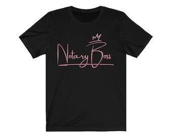 Limited Edition-Rose Gold-Notary Boss Unisex Jersey Short Sleeve Tee