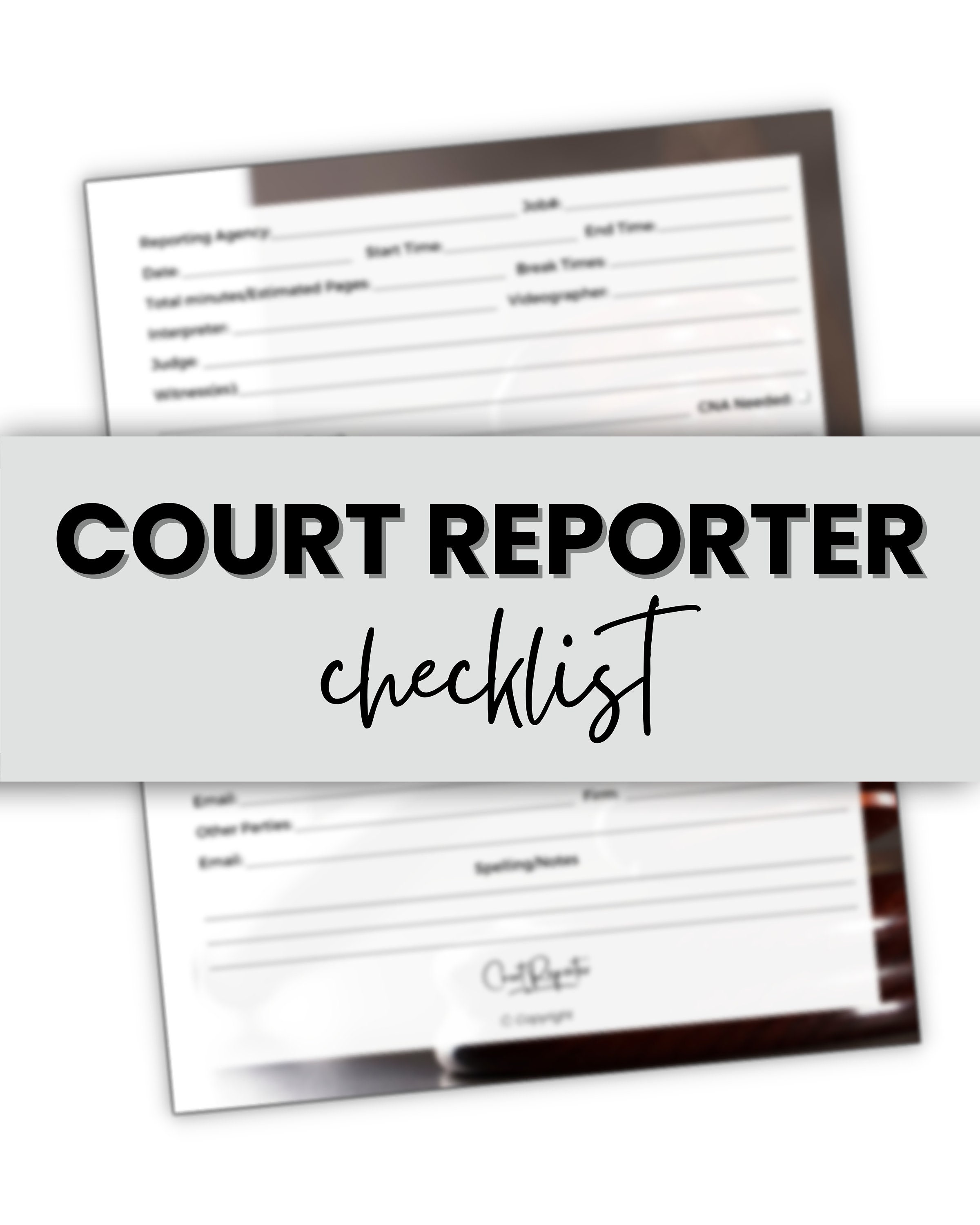 Digital Court Reporter Checklist Etsy Digital Court Reporter Checklist Etsy