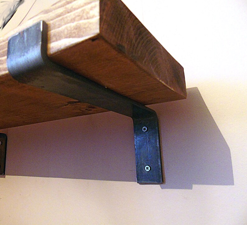 Rustic Scaffold Board Shelf Brackets Heavy Duty Handmade Etsy