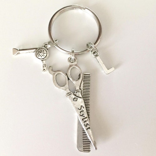 Personalized Hairdresser Gift Hair Stylist Keychain Hair Etsy
