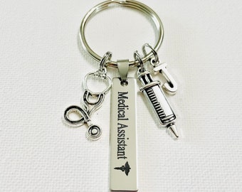 Medical Assistant Keychain, Medical Assistant Gifts, MA Graduation Gift, Appreciation Gifts, Student Gifts
