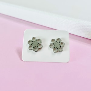 Nuc Med Tech Earrings, Atom Earrings, Chemistry Gift, Science Jewelry, Stud Earrings, Graduation Gifts