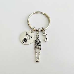 Personalized X ray Tech Keychain, Radiology Technologist