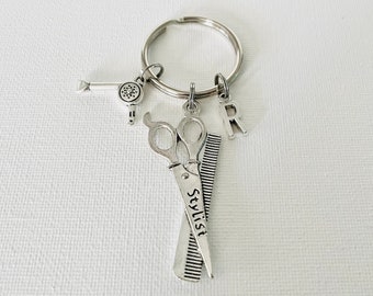 Hair Stylist Keychain, Gift for Hairdresser