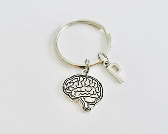 Brain Keychain, Neurology Gift, Anatomy Keychain, Psychology Keychain
