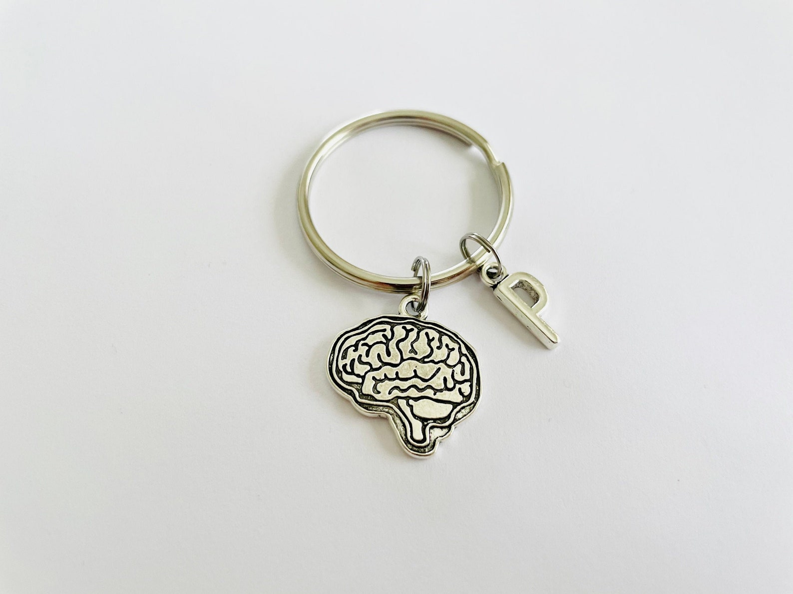 Brain Keychain Neurology Gift Anatomy Keychain Psychology Etsy