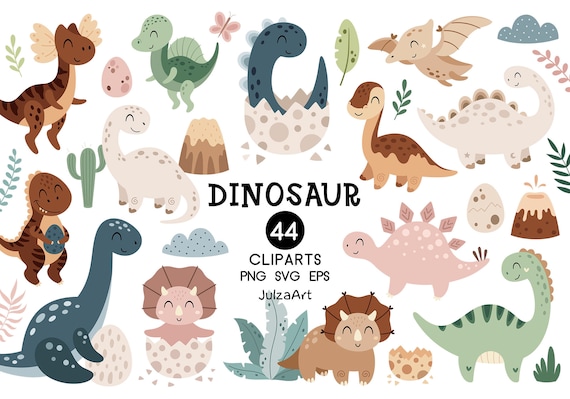 Dinosaur clipart, Cute Dinosaur svg, Dinosaur Birthday clipart, Boho baby dinosaur png, Baby shower, Digital download, Commercial use