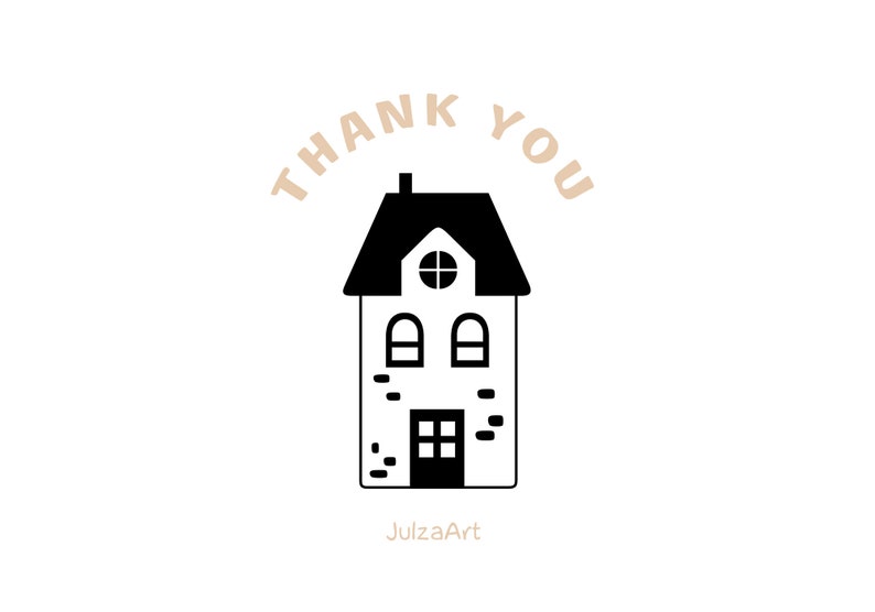 Scandinavian Houses Clipart Black and White Nordic House Svg Etsy