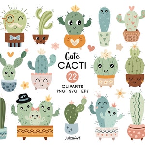 Kaktus svg, niedlicher Kaktus Clipart, Kawaii Kaktus png, Kaktus Aufkleber, Pflanzen Clipart, Cartoon Kaktus Drucke, digitaler Download, kommerzielle Nutzung