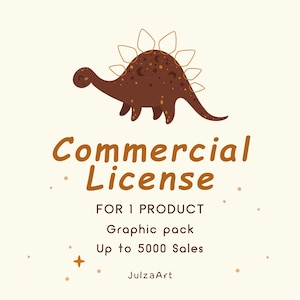 Commercial License to use ONE graphic pack, UP TO 5000 Units