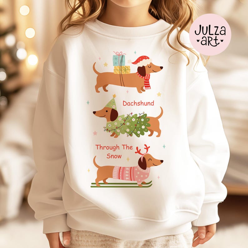 Dachshund Through the Snow Png, Merry Christmas Dachshund Dog Svg ...
