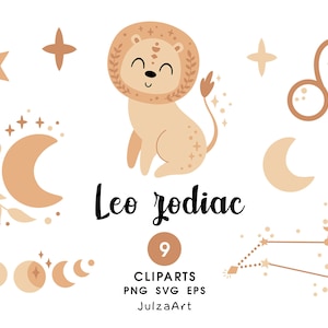 Leo Sternzeichen Clipart, Leo svg, Sternzeichen png, Leo Konstellation Clip Art, Celestial svg, Babyparty, digitaler Download, kommerzielle Nutzung