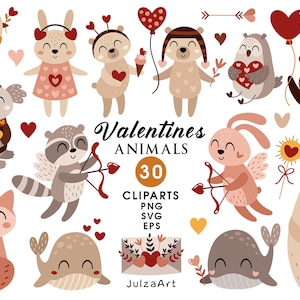 Valentines day svg, Valentines clipart, Cute Animal Valentines png, Love svg, Kids Valentines prints, Digital download, Commercial use