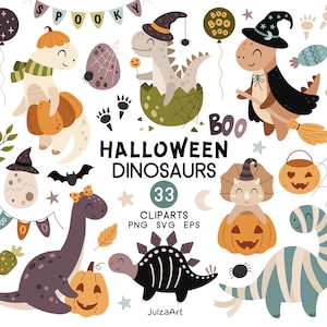 Dinosaur svg, Halloween Dinosaur clipart, Kids Halloween svg, Cute dinosaur png, Happy Halloween printable, Digital download, Commercial use