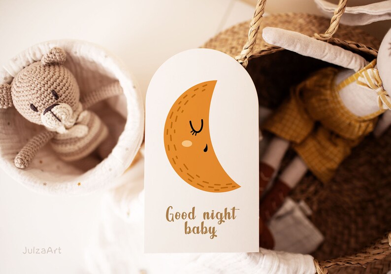 Celestial svg, Moon svg, Star svg, Sweet dreams clipart, Boho baby, Sleeping animals png, Baby shower, Digital download, Commercial use image 3