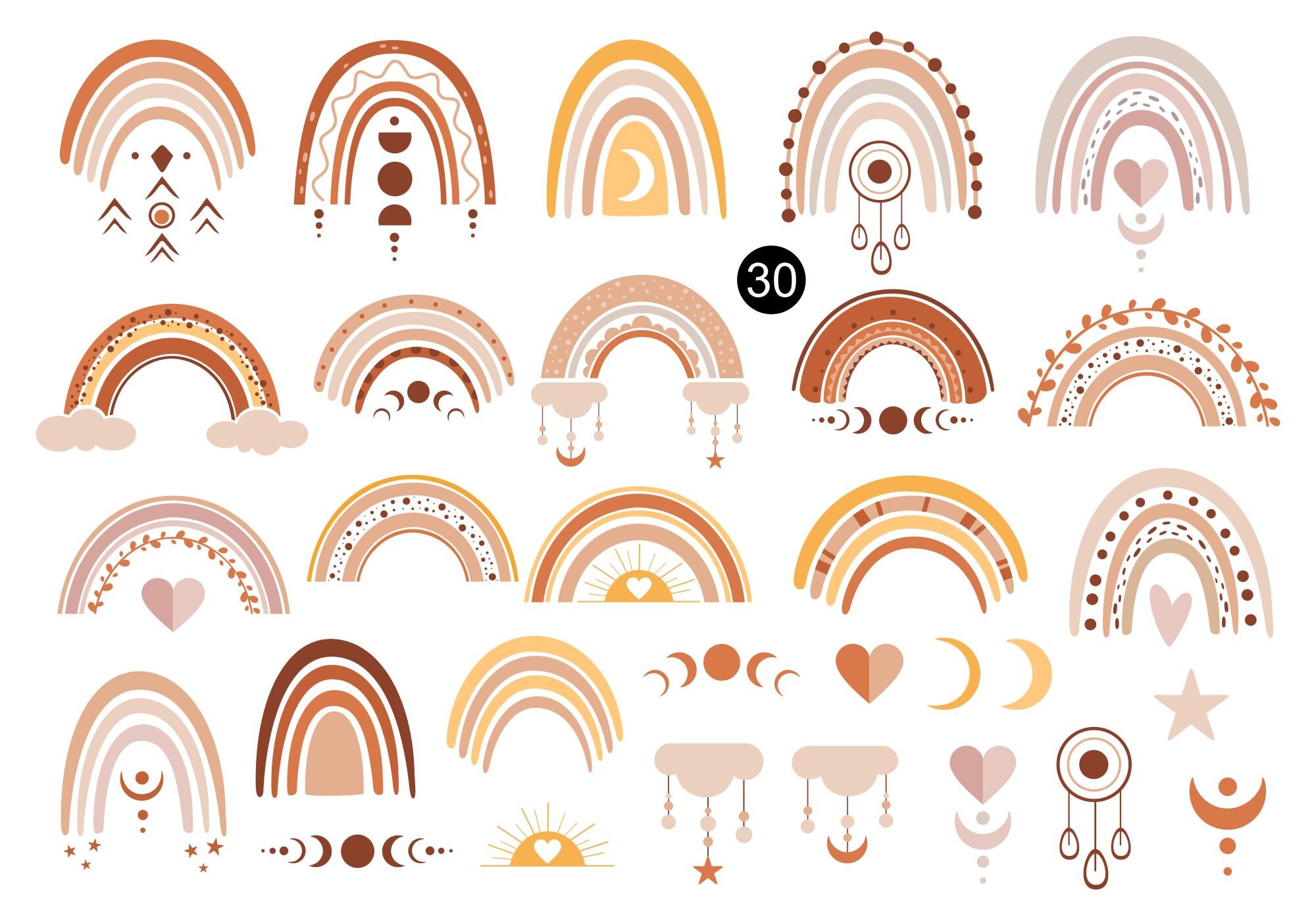 Boho Rainbow Svg, Rainbow Clipart, Baby Shower, Pastel Rainbow Baby Svg ...