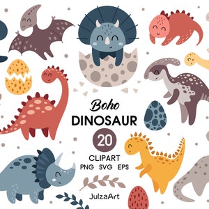 Dinosaurier Clipart, Boho Dinosaurier svg, Dinosaurier png, niedliche Dino svg, Kinderzimmerdruck, Boho baby, Babyparty, digitaler Download, kommerzielle Nutzung