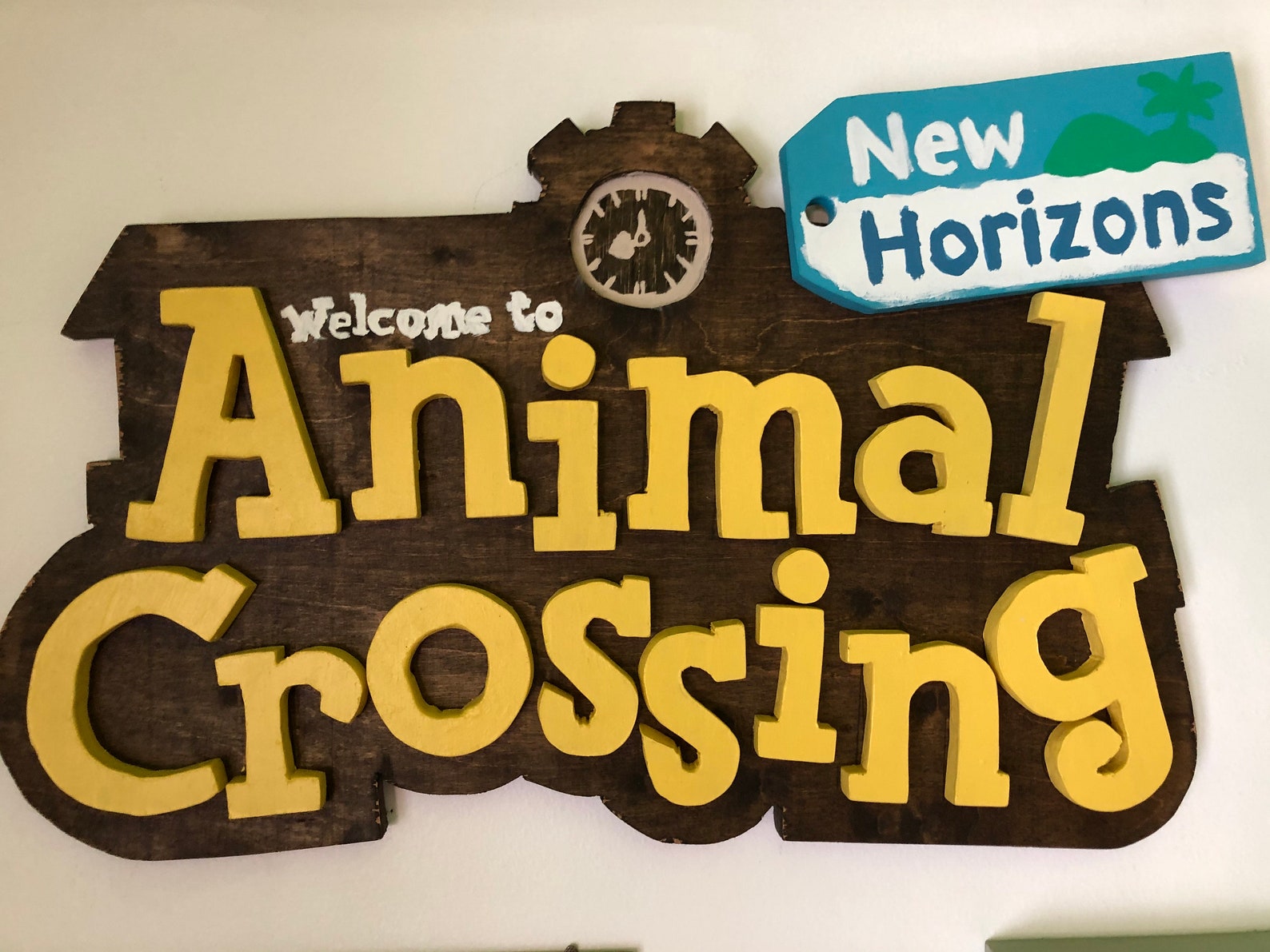 Animal Crossing Logo Handmade Wood Sign Etsy