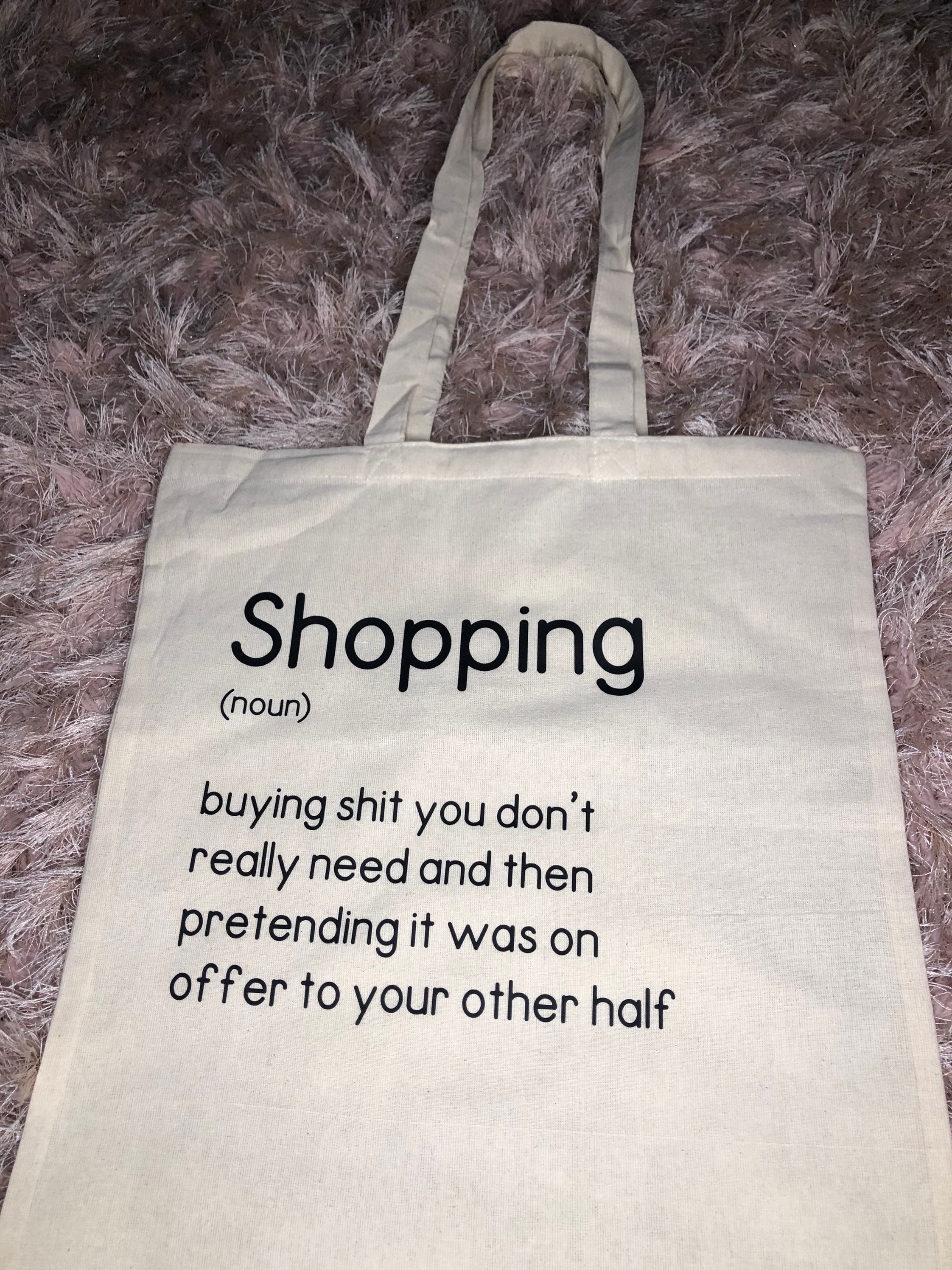Funny Shopping Definition Tote Bag Recycle Gift for her Etsy