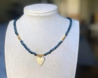 S O L D sapphire and gold necklace