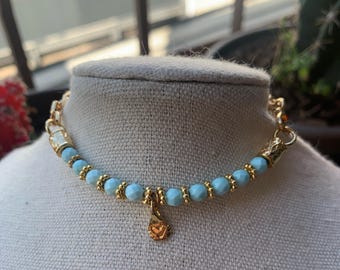 Turquoise and gold bracelet