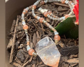 Crystal and Moonstone Necklace