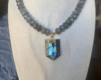 S O L D Grade AAA Labradorite 15" choker