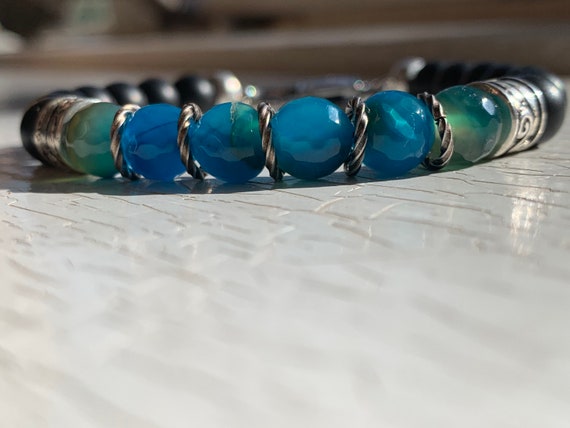 Electric cheap blue agate