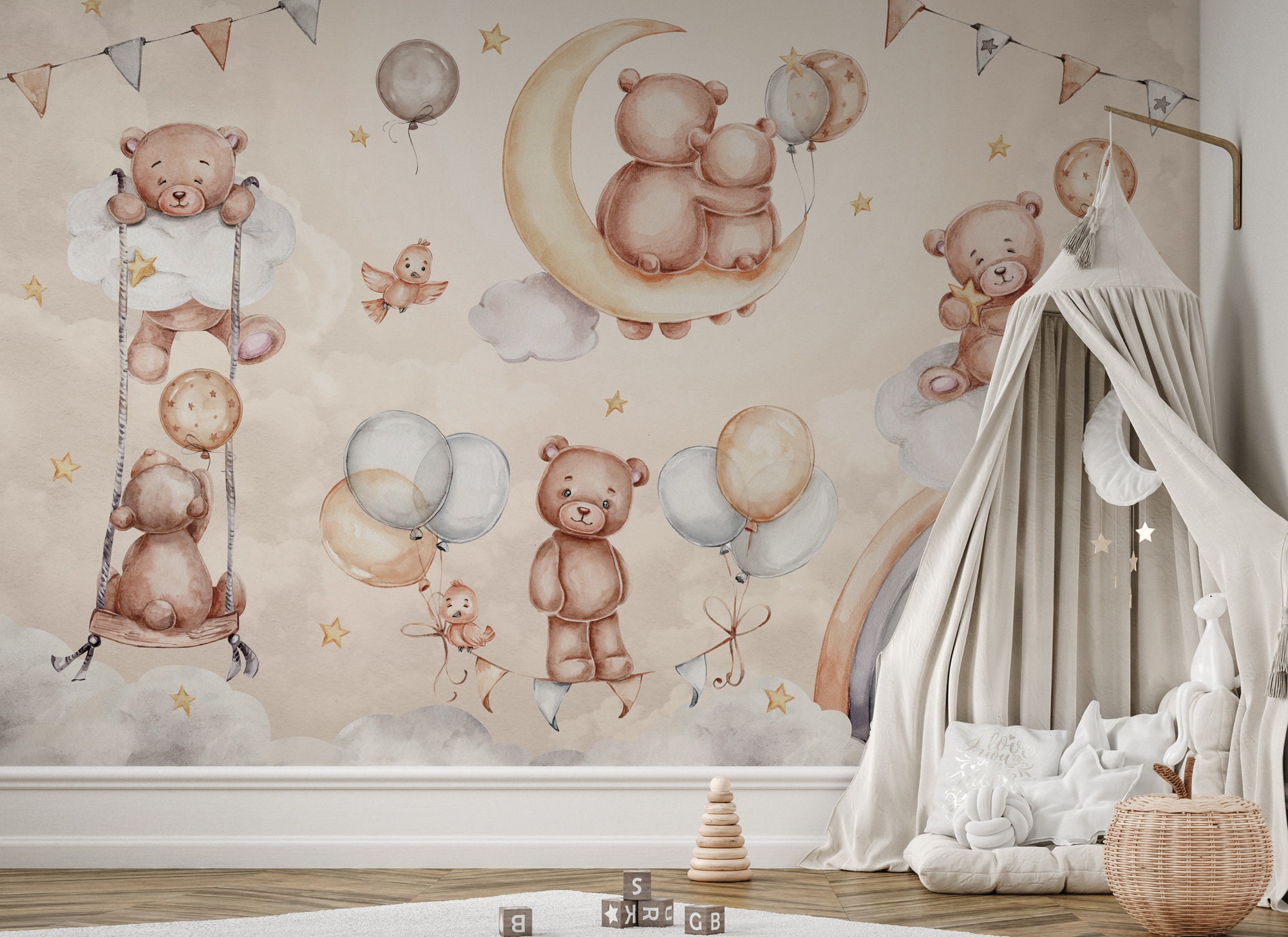 オンラインストア特売中 Teddy Beddy Bear ビンテージ ウォール