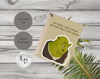 Shrek Card! Custom Made! - Etsy