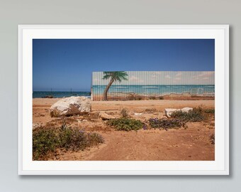 Tel Aviv, landscape, coast, coastal path, sea, travel photography, photography, large print, wall art, Israel, home decor, horizontal print