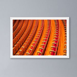 Sydney Opera House Print: Abstract Auditorium Interior, Orange Architecture