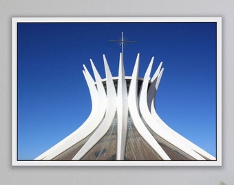 Brasilia Cathedral Print: Oscar Niemeyer Architecture Photography