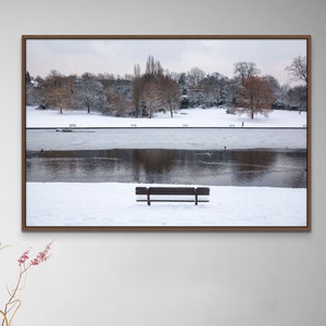 Hampstead Heath Winter Print: Snowy London Landscape Photography