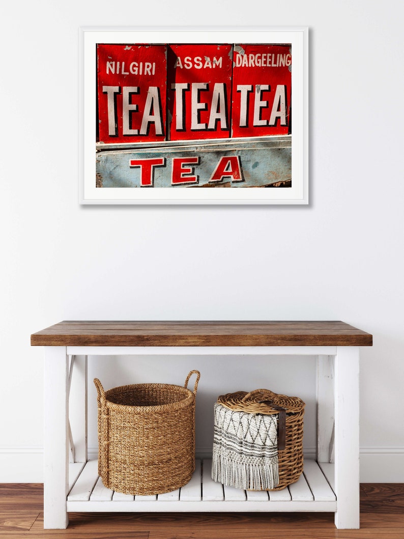 Red Tea Sign Photography Print: Nilgiri, Assam, Darjeeling - Etsy