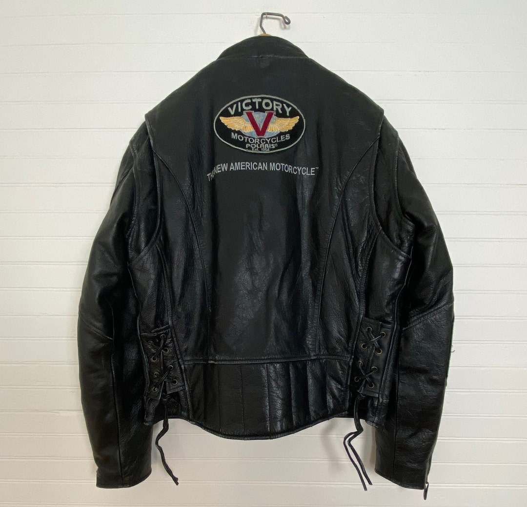 Victory Leather Men's Motorcycle Jacket Size Medium - Etsy