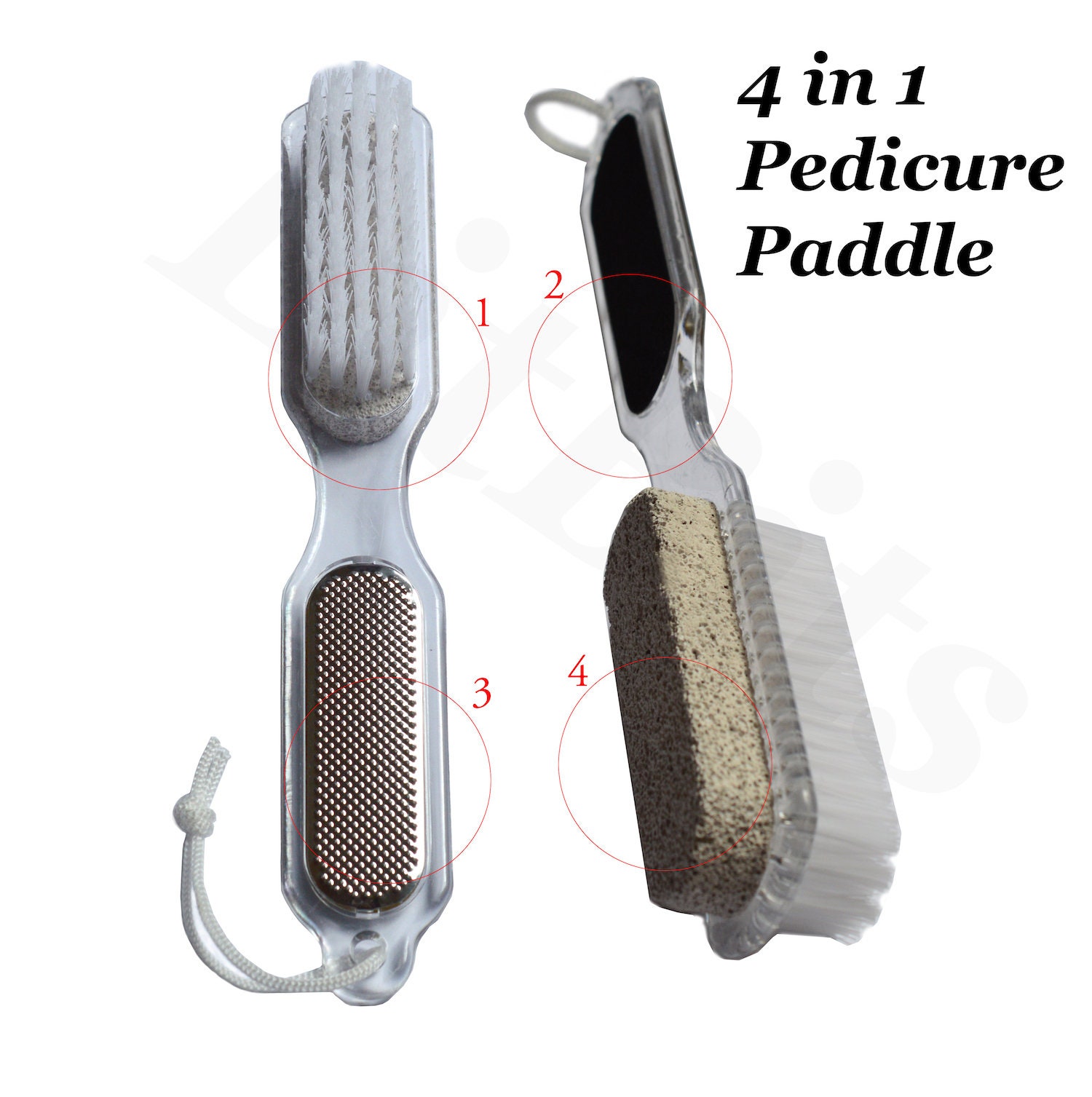 4 en 1 Pedicure Paddle Foot File Rasp Brush Pumice Stone Scrub Etsy