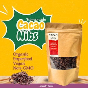 Premium Organic Cocoa Nibs | Superfood Crunch | Natural, Unsweetened, Vegan | Organic Cacao Nibs | Cocoa Nibs | Cacao Beans | Super Food