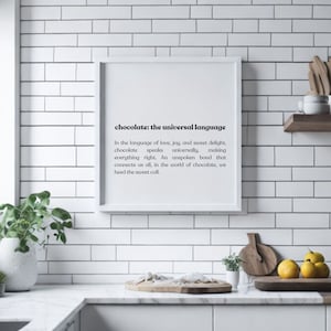 Chocolate: The Universal Language - Chocolate Lover Wall Art, Positive Quotes Digital Posters - Inspiring Chocolate-Themed Prints