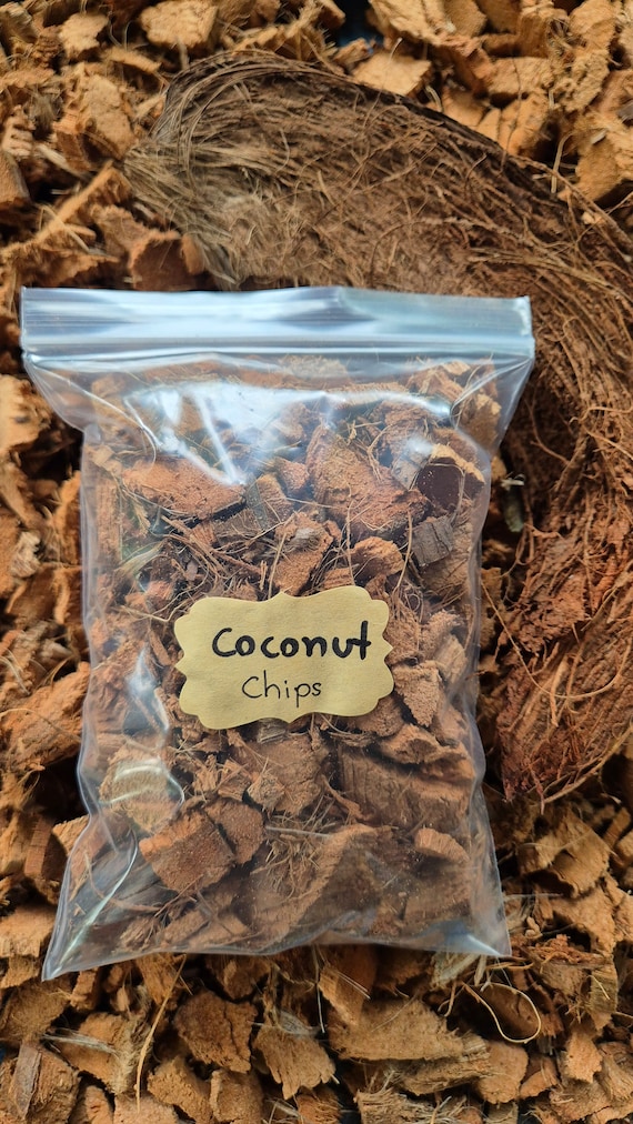 Coconut Coir Chips for Plants | Premium Organic Mulch | Natural Growing Medium for Orchids, Succulents, and Hydroponics | Coconut Chips