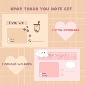 K-pop Thank you cards for trading and selling / Digital Download