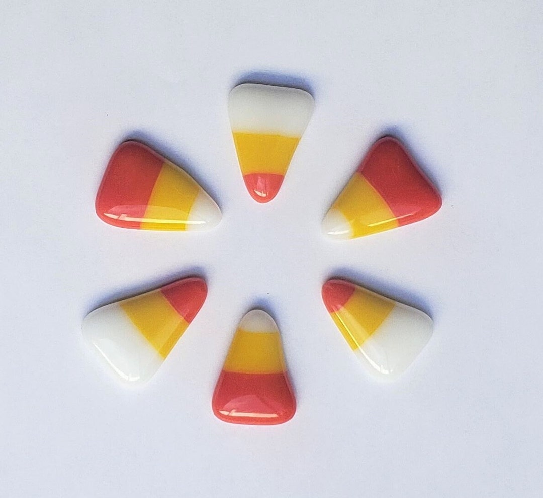 Fused Glass Candy Corn Halloween Decorations Etsy