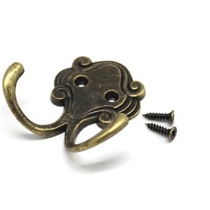 Coat Hooks Bronze Vintage Wall Mounted Cast Antique Hook Door Robe Clothes Hang
